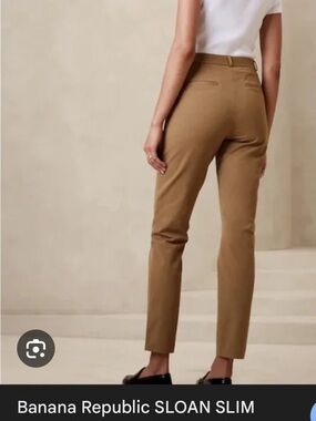 Banana Republic Sloan Slim Straight-Leg Pants in Camel